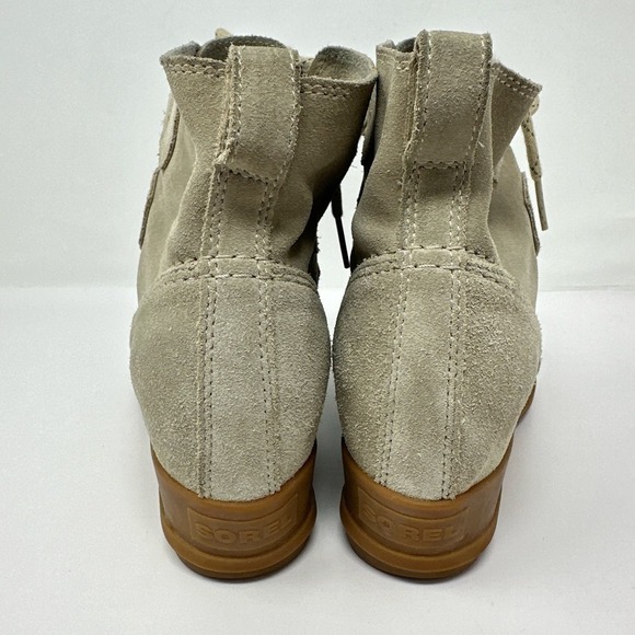 Sorel Evie Wedge Heel Ankle Booties Women's Size 9.5 Suede Waterproof - Picture 3 of 11